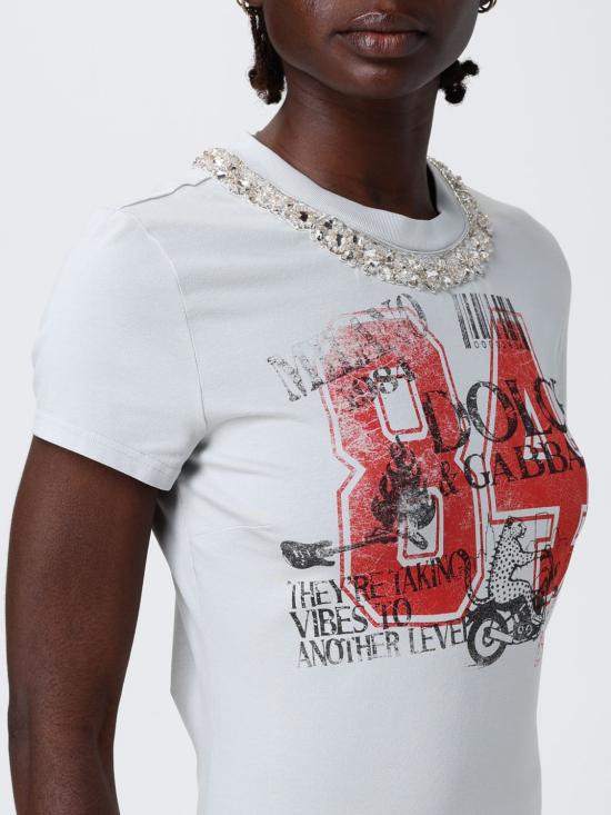 26SS 돌체앤가바나 반팔 티셔츠 F8V81ZGDDPA N0038 Grey - DOLCE & GABBANA