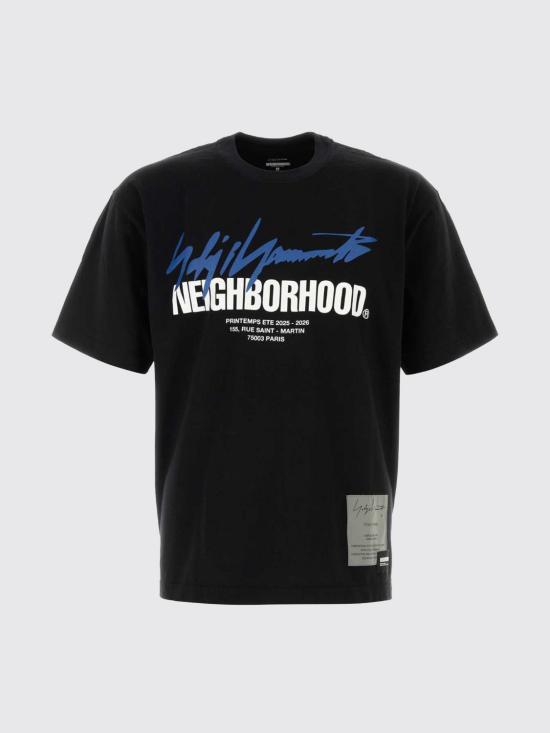 26SS 요지 야마모토 반팔 티셔츠 HKT97997 2 Black - YOHJI YAMAMOTO