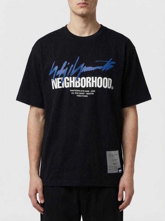 26SS 요지 야마모토 반팔 티셔츠 HKT97997 2 Black