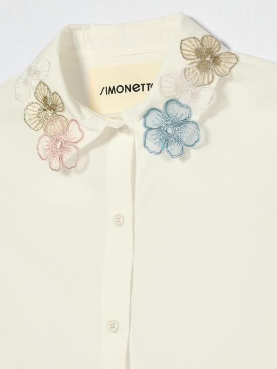 26SS [키즈] 시모네타 셔츠 SY5A20P0013 101MC Ivory - SIMONETTA
