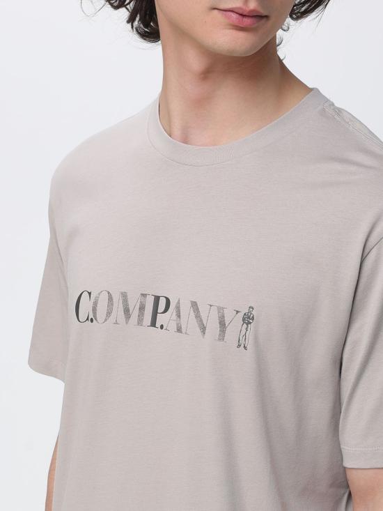 26SS 씨피 컴퍼니 30/1 저지 숏슬리브 로고 티셔츠 20CMTS085A005100W 904 Cream - C.P. COMPANY