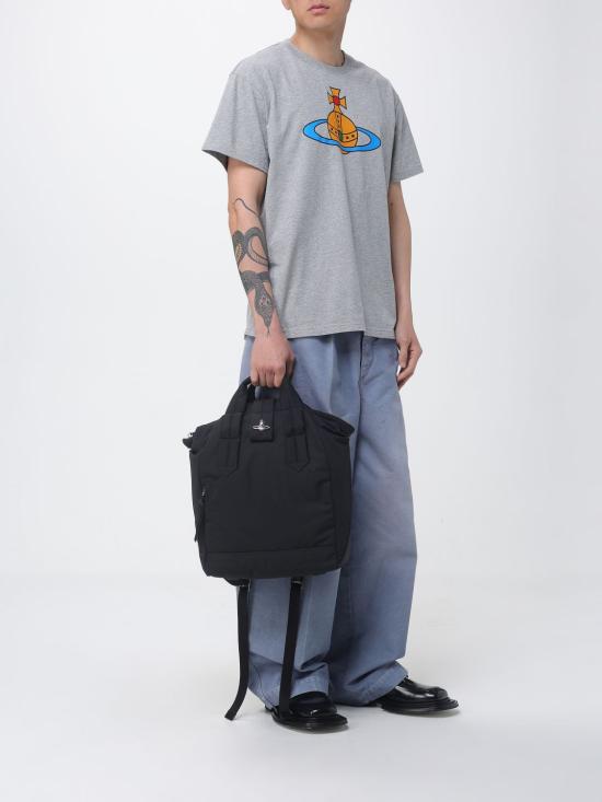26SS 비비안웨스트우드 반팔 티셔츠 3G01004SJ001M P001 Grey - VIVIENNE WESTWOOD