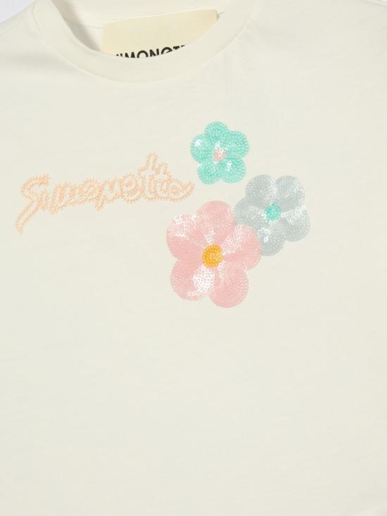 26SS [키즈] 시모네타 티셔츠 SY8A51Z3186 101 Ivory - SIMONETTA