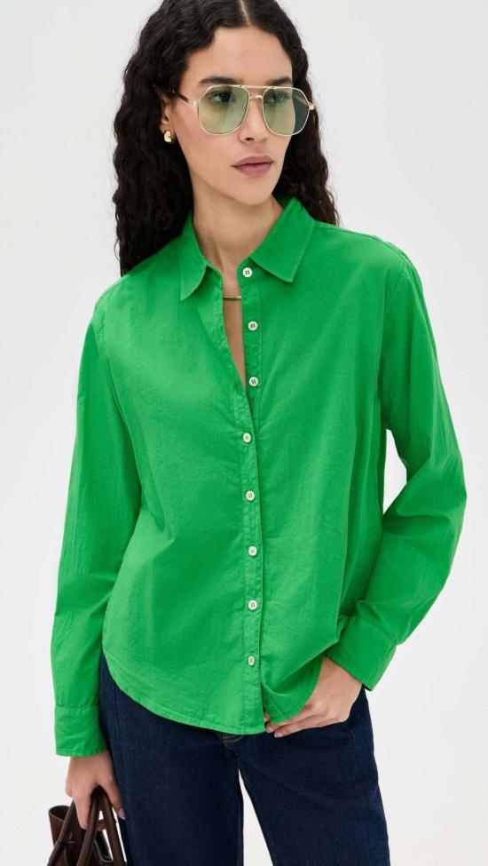  시레나 셔츠 보위 셔츠 그린 리프