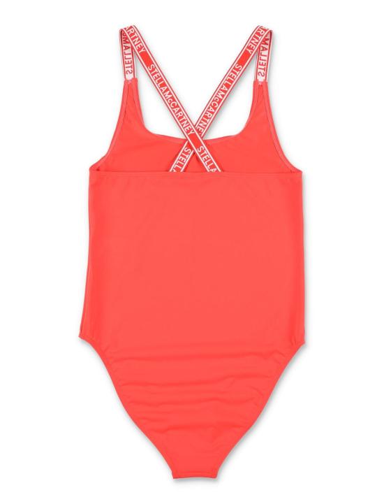  [키즈] 스텔라 맥카트니 수영복/비치웨어 스텔라 매카트니 로고 원피스 수영복 (어린이용, 빨간색) - STELLA MCCARTNEY
