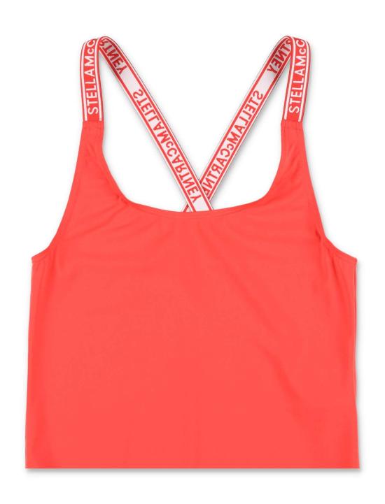  [키즈] 스텔라 맥카트니 수영복/비치웨어 스텔라 매카트니 로고 원피스 수영복 (어린이용, 빨간색) - STELLA MCCARTNEY