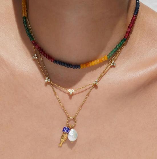  코자크 숏 원피스 네아 다크 네크리스 멀티컬러 - KOZAKH