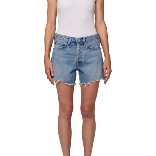  에이골디 데님 숏팬츠 아골드 파커 롱 쇼츠: 루즈핏 빈티지 쇼츠