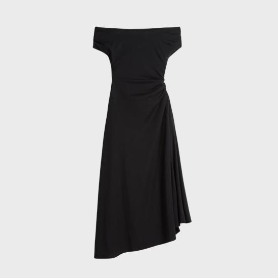  어피스 어파트 롱 원피스 Apiece Apart Marles 오프숄더 미디 드레스 블랙 - APIECE APART