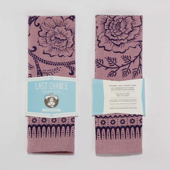  롤라 머플러/스카프 천연 염색 실크 반다나 비올라 - LOLA