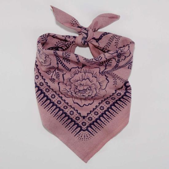  롤라 머플러/스카프 천연 염색 실크 반다나 비올라 - LOLA