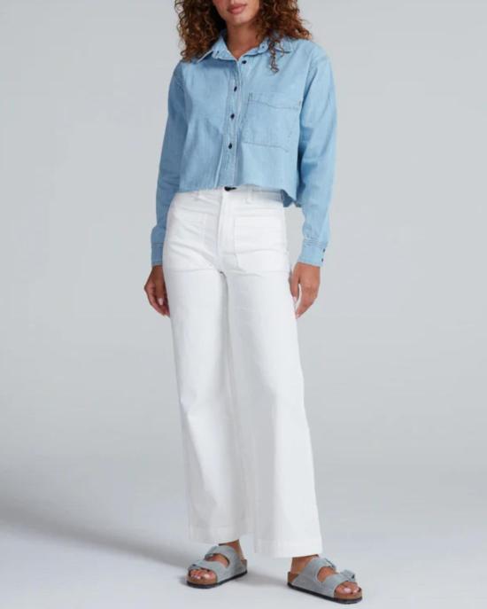  ASKK 뉴욕 데님 셔츠 아스크니 크롭 데님 셔츠 빈티지 - ASKK NY