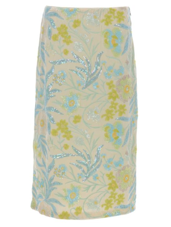 26SS 바움 운드 페르드가르텐 미디 스커트 24818 C1421 MULTICOLOUR