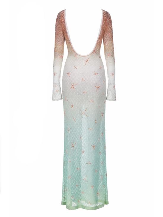 26SS 미소니 롱 원피스 MS26SQ0T BR014ESMSMG GREEN - MISSONI