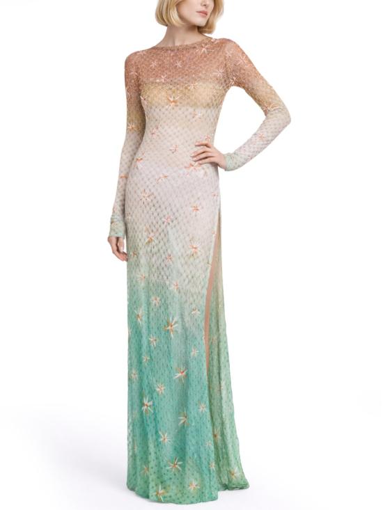 26SS 미소니 롱 원피스 MS26SQ0T BR014ESMSMG GREEN - MISSONI