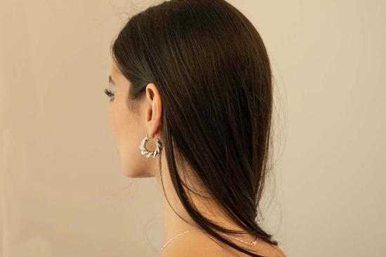  Milk & Rose 이어링 밀크앤로즈 볼드 트위스트 후프