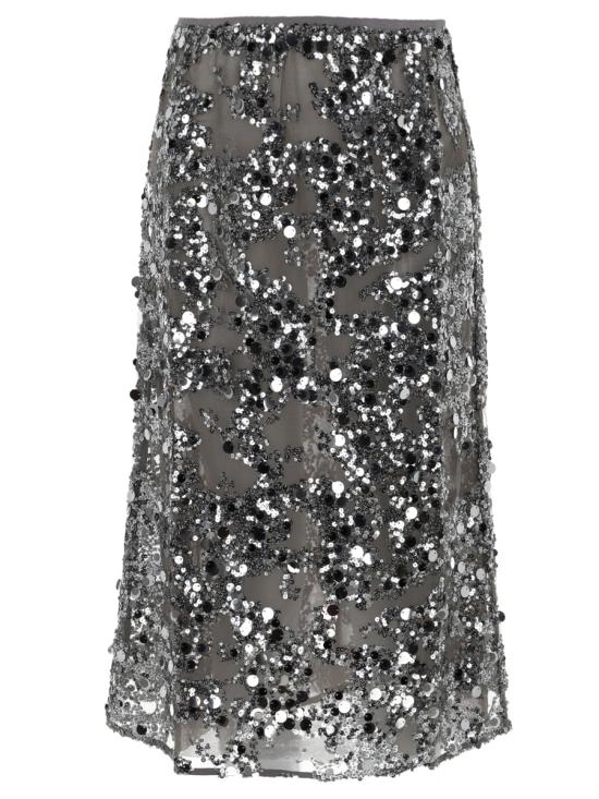 26SS 바움 운드 페르드가르텐 미디 스커트 24744 C9146 GREY