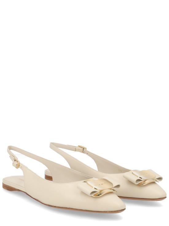 26SS 살바토레 페라가모 플랫 슈즈 790607 01K914003 IVORY - SALVATORE FERRAGAMO