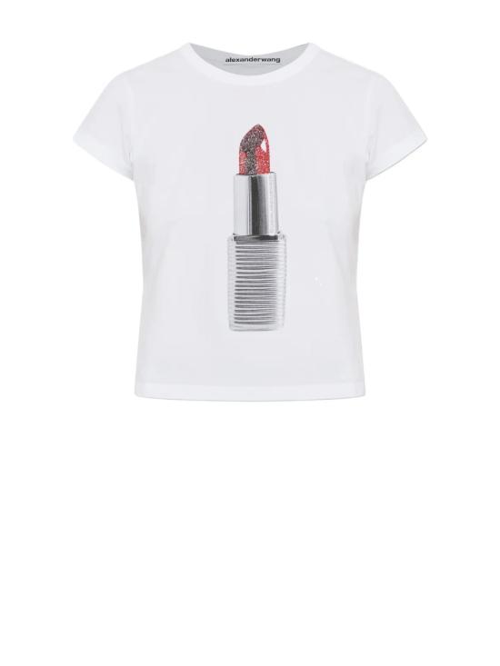 26SS 알렉산더 왕 반팔 티셔츠 1CC2261295 110B ASH WHITE