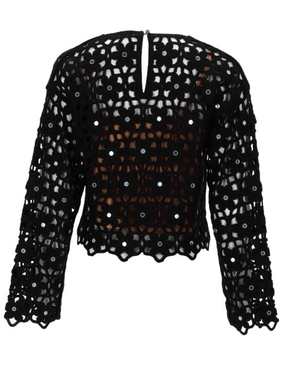 26SS 마이클 코어스 긴팔 티셔츠 MS651ZMKNE 001BLACK - MICHAEL KORS