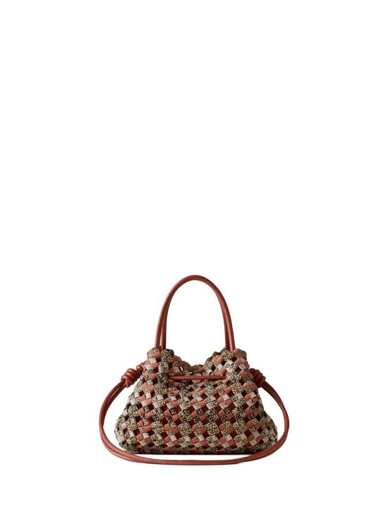 26SS 보르보네제 토트백 91010190 0190529 MULTICOLORE OP RED PAPAYA - BORBONESE