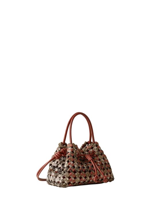 26SS 보르보네제 토트백 91010190 0190529 MULTICOLORE OP RED PAPAYA - BORBONESE