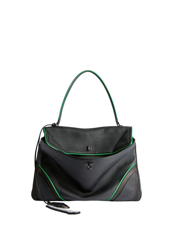 26SS 발렌시아가 숄더백 789744 2ACFT1038 BLACK VIVID GREEN