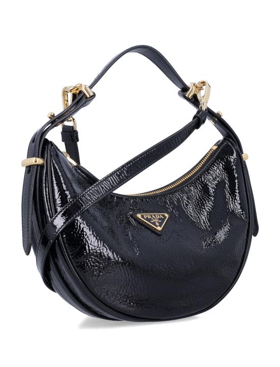 26SS 프라다 아르케 나플락 페이턴트 레더 숄더백 1BC1942DNT F0002 Nero - PRADA