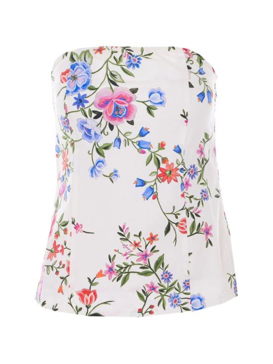 26SS 리우조 민소매 티셔츠 CA6339 T589AP9669 Glam white blossom - LIU JO