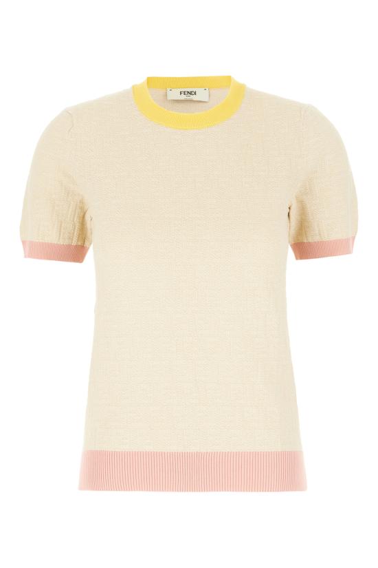 26SS 펜디 코튼 실크 스웨터 FZXE94AW4S F0WC4 Beige