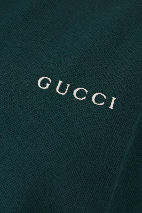 26SS 구찌 자수 코튼 피케 폴로 셔츠 806250XJHHO 3015 Verde - GUCCI