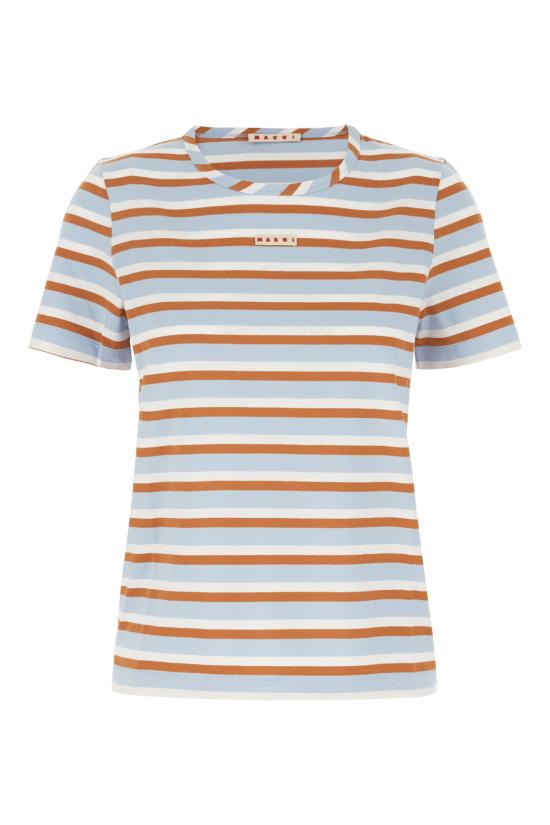 26SS 마르니 반팔 티셔츠 THJE0390MXUTC639 STB21 LIGHT BLUE