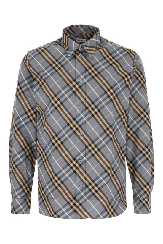 26SS 버버리 레귤러 핏 체크 코튼 셔츠 8123670 C5076 WAVE BLUE IP CHECK