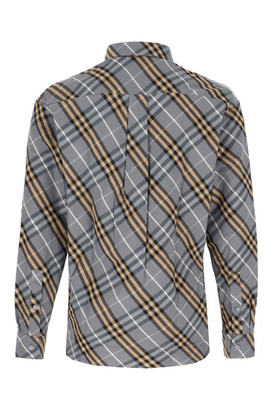 26SS 버버리 레귤러 핏 체크 코튼 셔츠 8123670 C5076 WAVE BLUE IP CHECK - BURBERRY