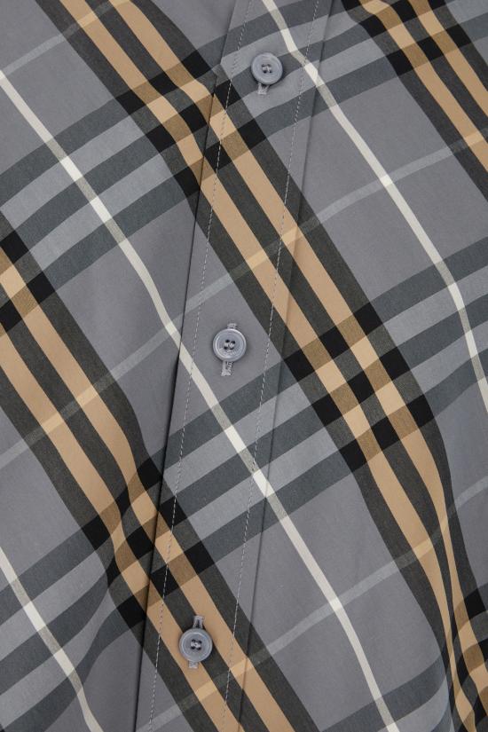 26SS 버버리 레귤러 핏 체크 코튼 셔츠 8123670 C5076 WAVE BLUE IP CHECK - BURBERRY