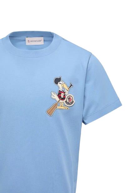 26SS [키즈] 몽클레어 티셔츠 L1954 8C00002 89AFV 70G Blue - MONCLER