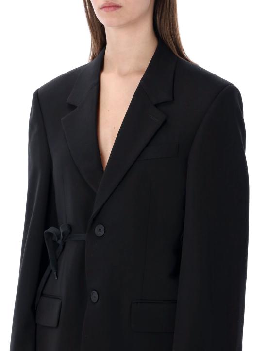 26SS 발렌시아가 랩 테일러드 재킷 857365TNT39 1000 Nero - BALENCIAGA