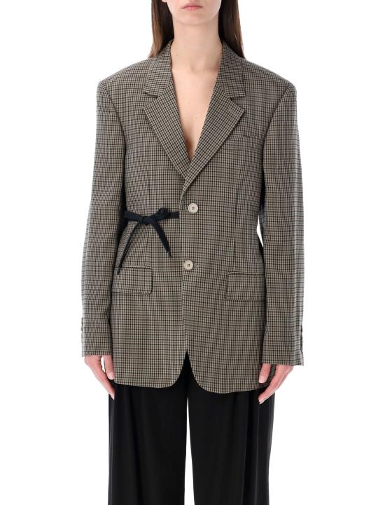 26SS 발렌시아가 랩 테일러드 재킷 857365TTO38 2866 KHAKI BROWN