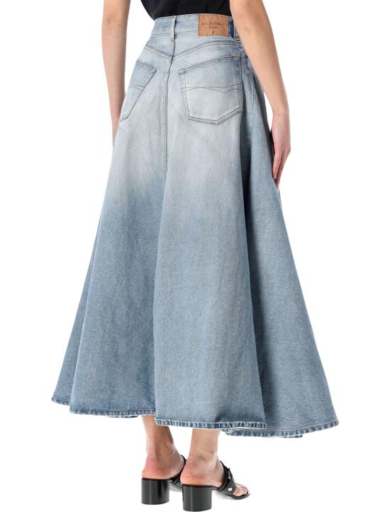 26SS 발렌시아가 고뎃 맥시 스커트 856906TTWB1 4009 DIRTY LIGHT BLUE - BALENCIAGA