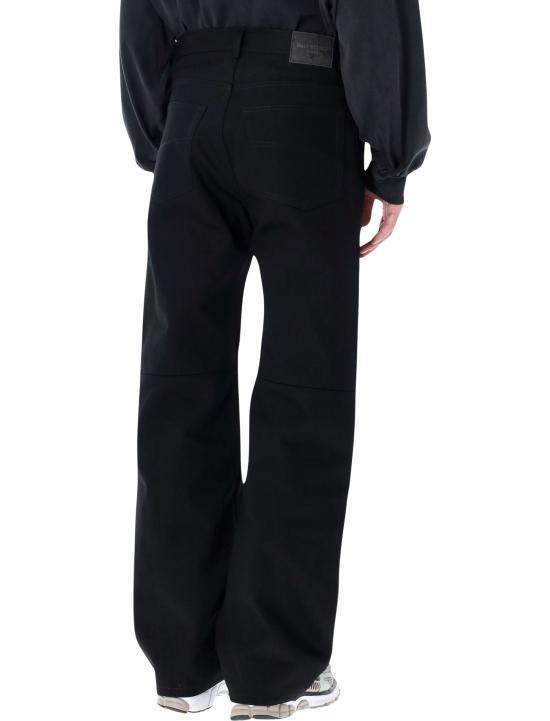 26SS 발렌시아가 커브드 니 팬츠 857194TTWA4 1000 Nero - BALENCIAGA