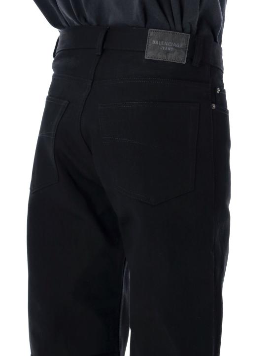 26SS 발렌시아가 커브드 니 팬츠 857194TTWA4 1000 Nero - BALENCIAGA