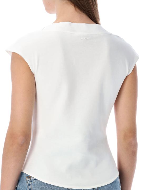 26SS 알라이아 반팔 티셔츠 AA9I0021J095C 000 Bianco - ALAIA