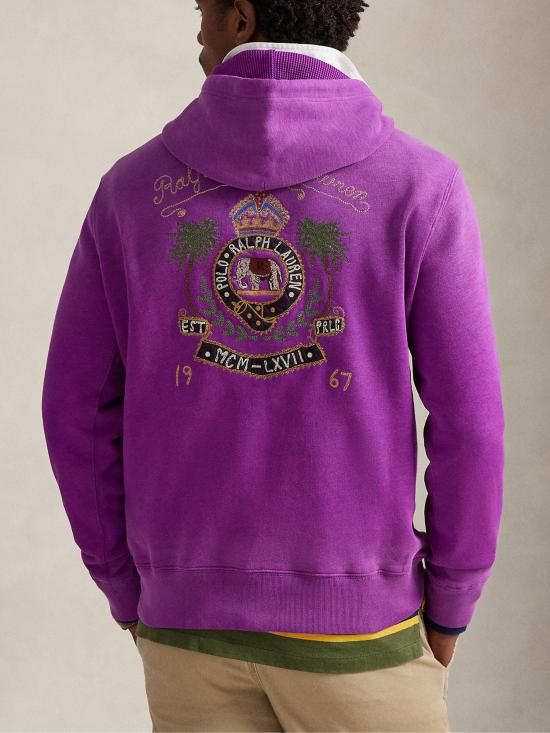 26SS 랄프 로렌 후드 티셔츠 710B13507 001 Purple - RALPH LAUREN