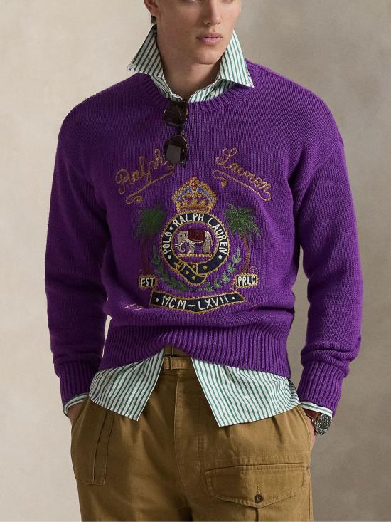 26SS 랄프 로렌 스웨터 710A12805 001 Purple - RALPH LAUREN