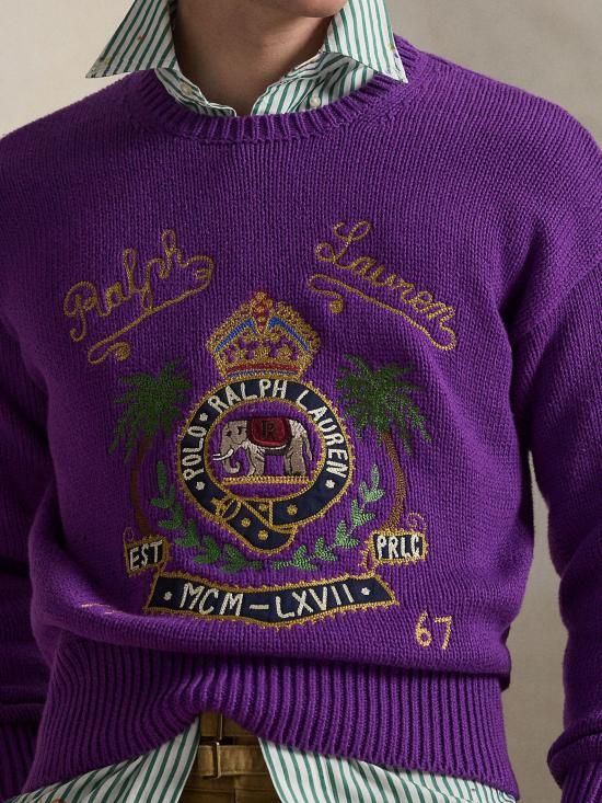 26SS 랄프 로렌 스웨터 710A12805 001 Purple - RALPH LAUREN