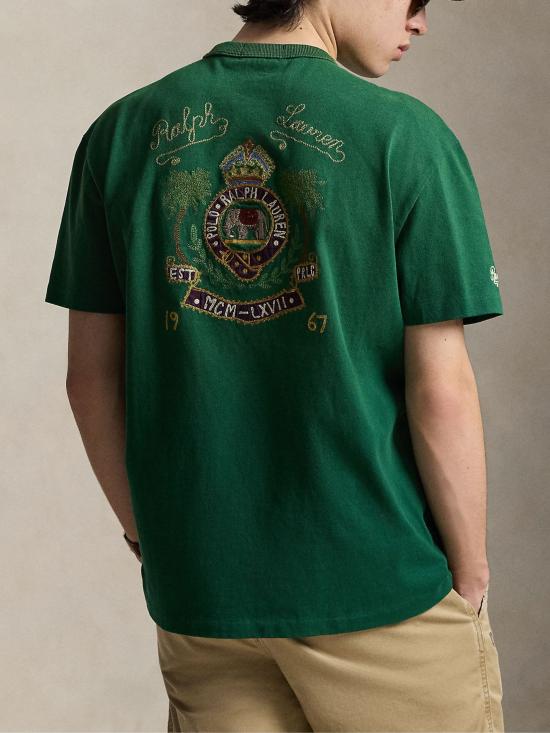26SS 랄프 로렌 반팔 티셔츠 710B13519 001 Green - RALPH LAUREN