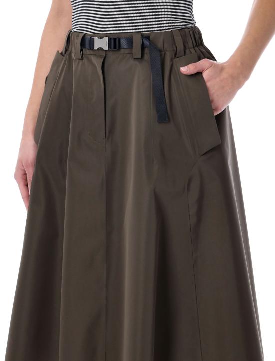 26SS 프라다 테크니컬 패브릭 서클 스커트 21H02518UU F0334 MILITARY GREEN - PRADA