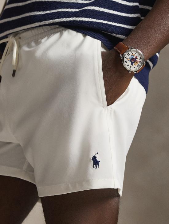 26SS 랄프 로렌 숏팬츠 의상 슬림 핏 a Tinta Unita Bianco - RALPH LAUREN