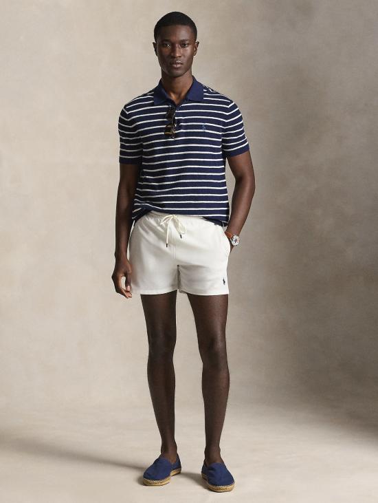 26SS 랄프 로렌 숏팬츠 의상 슬림 핏 a Tinta Unita Bianco - RALPH LAUREN