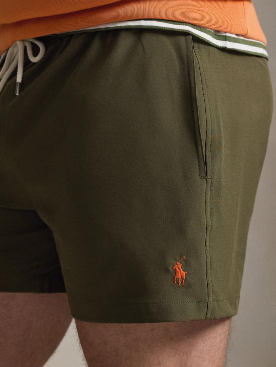 26SS 랄프 로렌 숏팬츠 의상 슬림핏 a Tinta Unita Verde Oliva - RALPH LAUREN